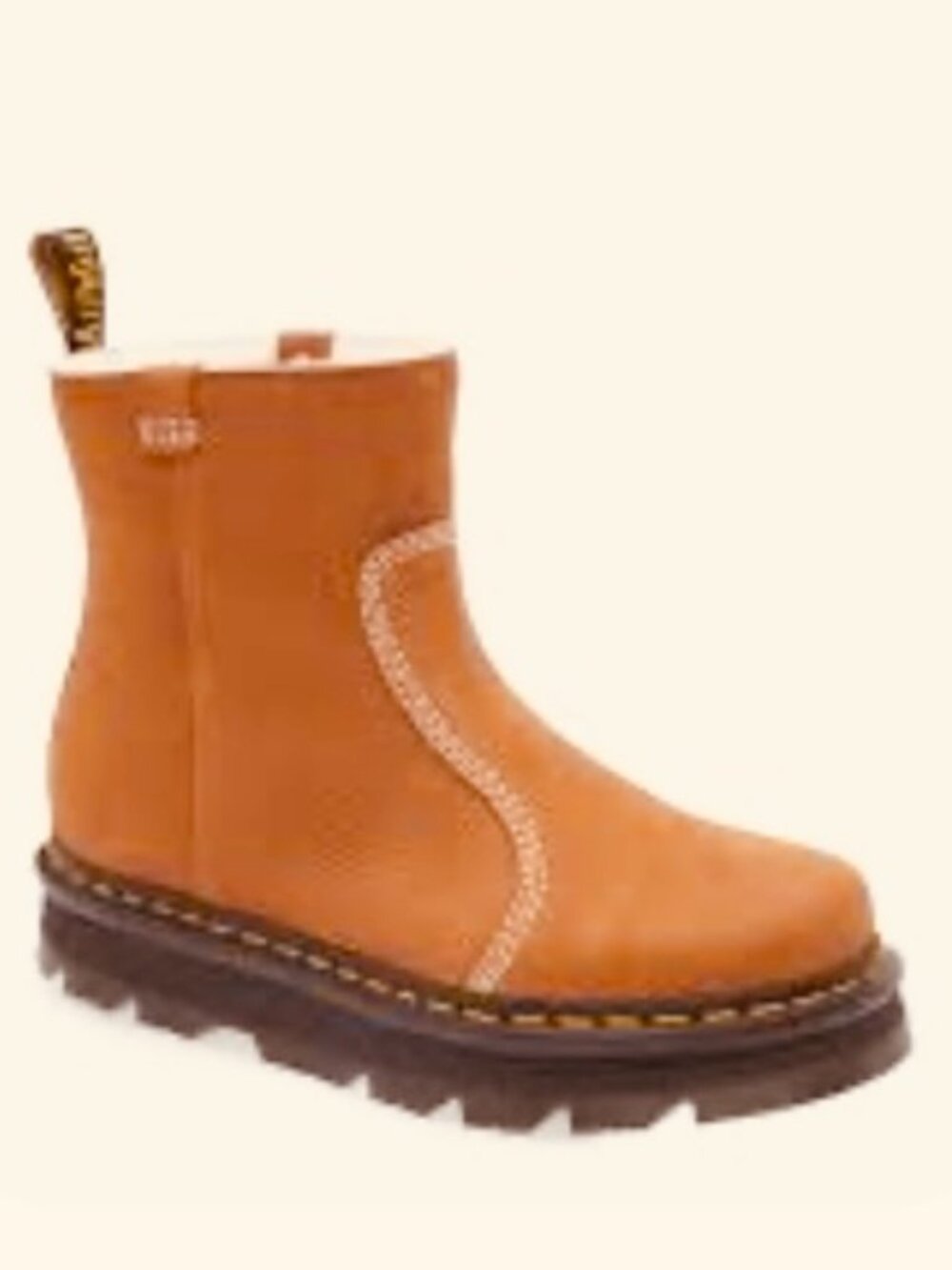 DR MARTEN ZEBZAG RIGGER CONTRAST-STITCH SZ 9